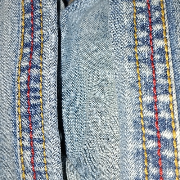 EUC Vintage 34w Motor Oil Wide Leg 90's Baggy Jeans - Picture 11 of 15